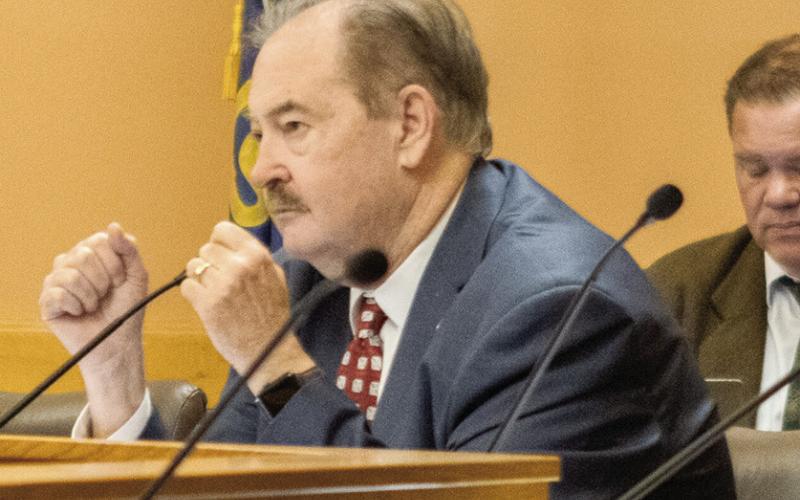Senate Vice President Tim Shallenburger was the lone dissenting vote on extending an emergency declaration. (Photo by Baya Burgess/Kansas Reflector)