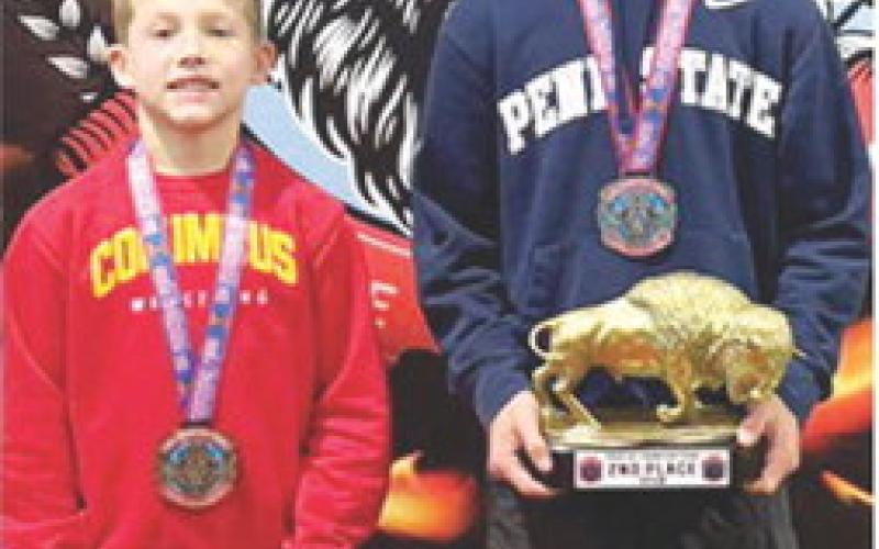 Columbus Wrestling Club Wrestlers, Baylor and Blaze Bowman competed at the KC Frontier Fued over the weekend. Baylor placed third in the 10U 73 weight class and Blaze placed second in the 14U 110 weight class against some very tough competitors.