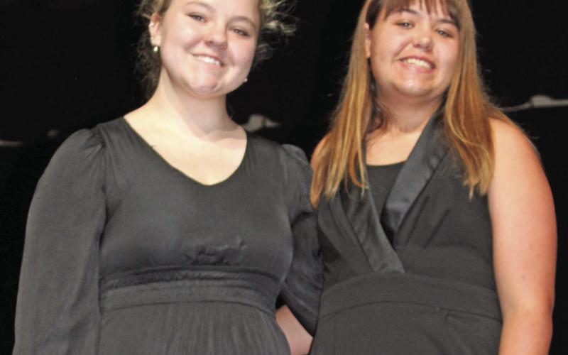 Natalie Edmondson and Mackenzie Richards were recognized as Drum Majors during the Titan Band Spring Concert May 4.