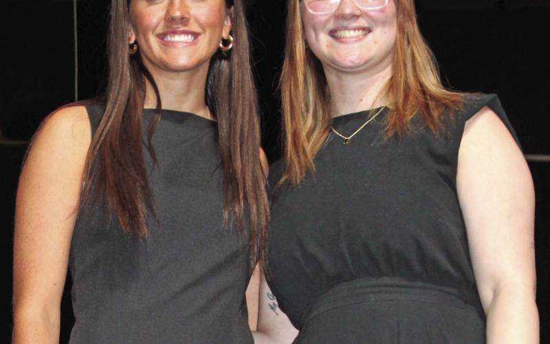 Titan Flag Captains Brylie Johnson and Chloe Rogers were recognized during the Titan Band Spring Concert May 4.