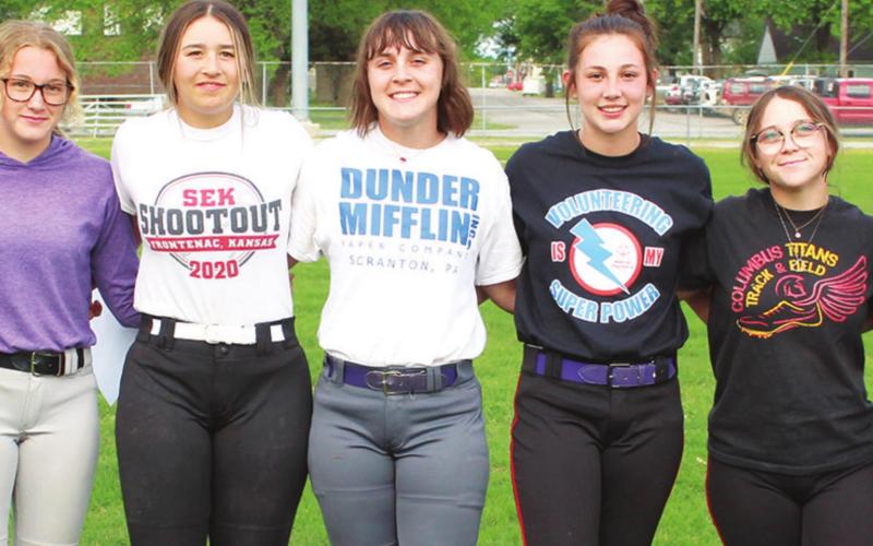The Lady Titan Wrestlers received recognition and picked up awards during the annual Titan Booster Club’s Sports Awards Ceremony, May 5 at Titan Stadium. Team members for the Lady Titan 2020-21 season are: Sophie Lloyd, freshman; Brooklyn Lima, freshman; Addison Saporito, sophomore; Jailyn Rodriguez, sophomore; Emily Welch, junior; Madelyn Garcia, freshman; Lizzy Welch, freshman; Destiny Lima, junior; and Dixee Lacen, senior.