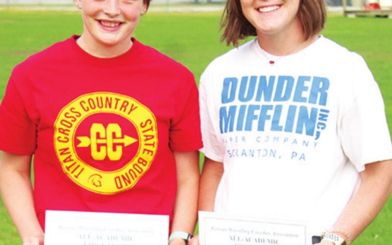 Lady Titan Senior, Dixee Lacen, and junior, Emily Welch, earned Kansas Wrestling Coaches Association’s All-Academic First Team honors for junior and senior wrestlers carrying a 3.5 or better Grade Point Average.