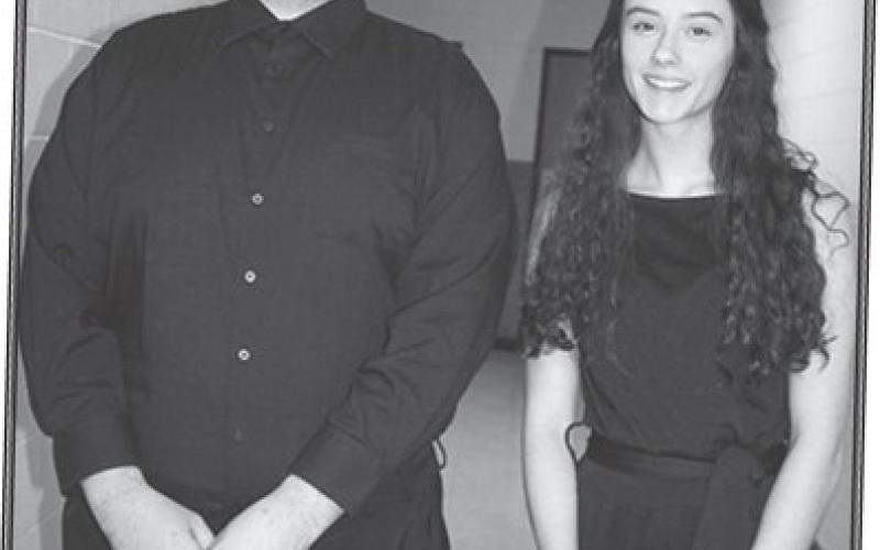 Robert Graham and Piper Hayes were chosen for the Kansas Music Educators Association’s State Honors Choir during a recent tryout selection process. They will perform with the Honor Choir at the state KMEA Convention, March 1