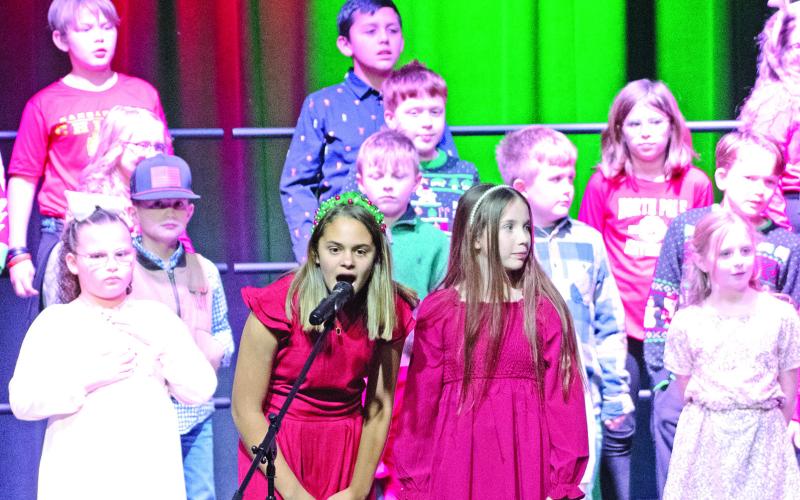 Central fourth and fifth grade students performed during the annual Christmas Concert in December. Courtesy photo.