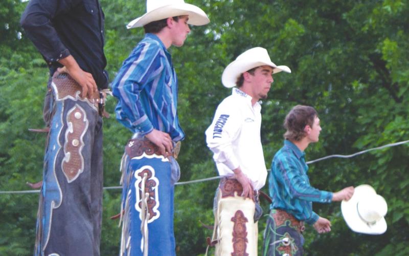 Bull riding, rodeo action at Columbus Saddle Club arena