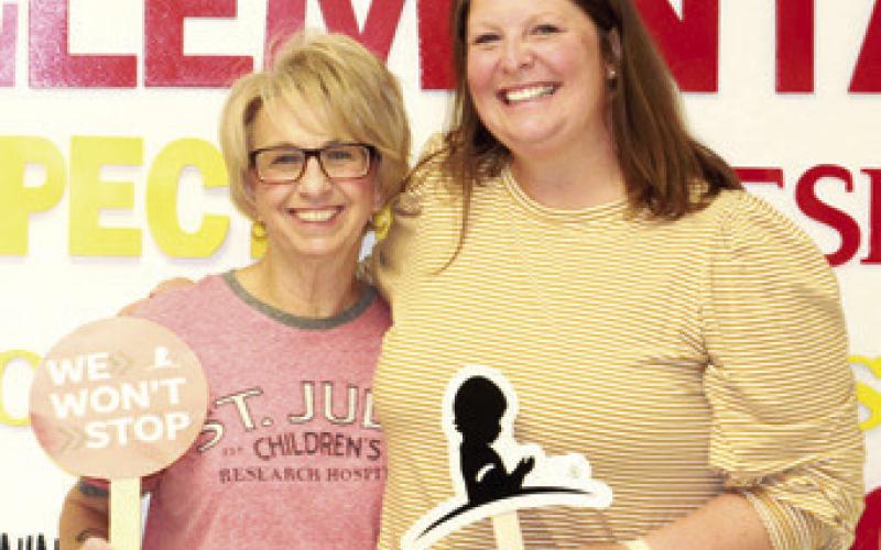 A supporter of St Jude Hospital where her late son was hospitalized Cindy Wells is ending her association with the annual fund raiser. Park Principal Anna Moser helped at this year’s event.