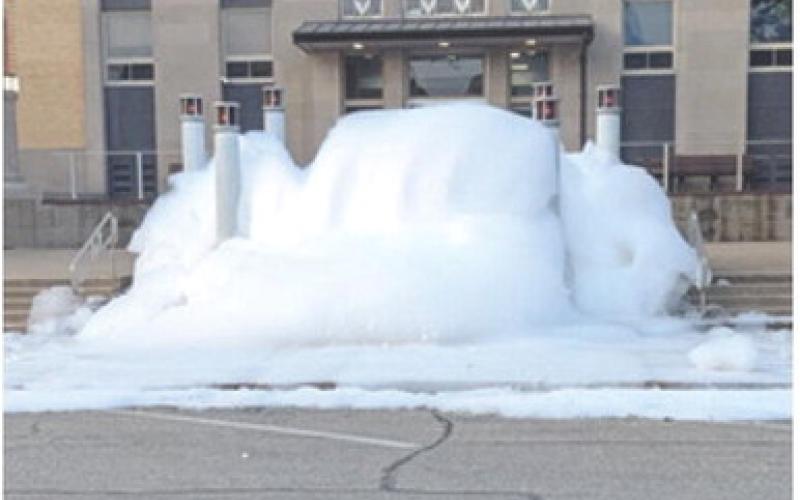 Columbus residents always know when it is the first day of school. The annual tradition of putting bubbles in the fountain is a clear reminder. Courtesy photo.