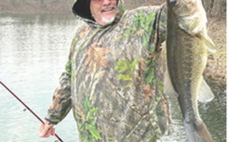 With the temperatures in the high 50-degree range these two fishermen wet their lines in the VFW pond in Columbus. Though they didn’t catch anything on January 1, a few weeks back Van Remington of Frontenac pulled this whopper from a local pit. His fishing buddy was Jim Gilmore.