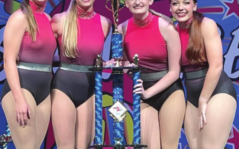 Baxter Springs dancer on Grand National Champion team