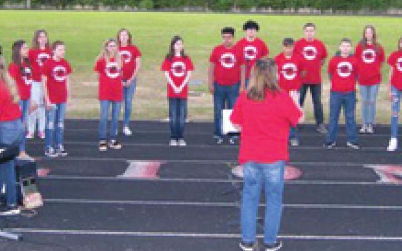 Members of the Baxter Springs Vocal music department