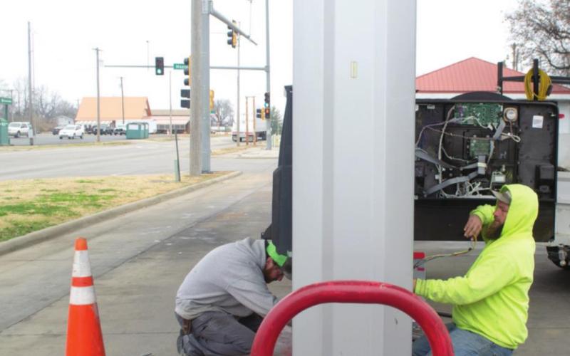 New pump at convenience store