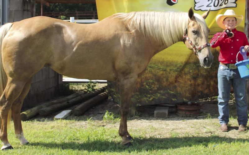 During annual Cherokee County Horse Show Mason Worden was presented the award for Grand Mare.
