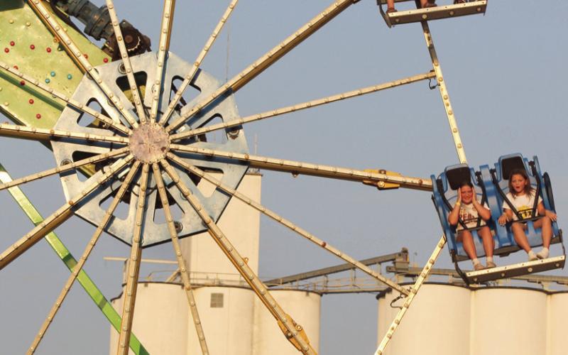 At right and below a number of rides will be running on the midway during the Cherokee County Fair. There will be rides for all ages and excitement levels. For those who enjoy lots of rides, armbands are available and are good for one night of the fair.