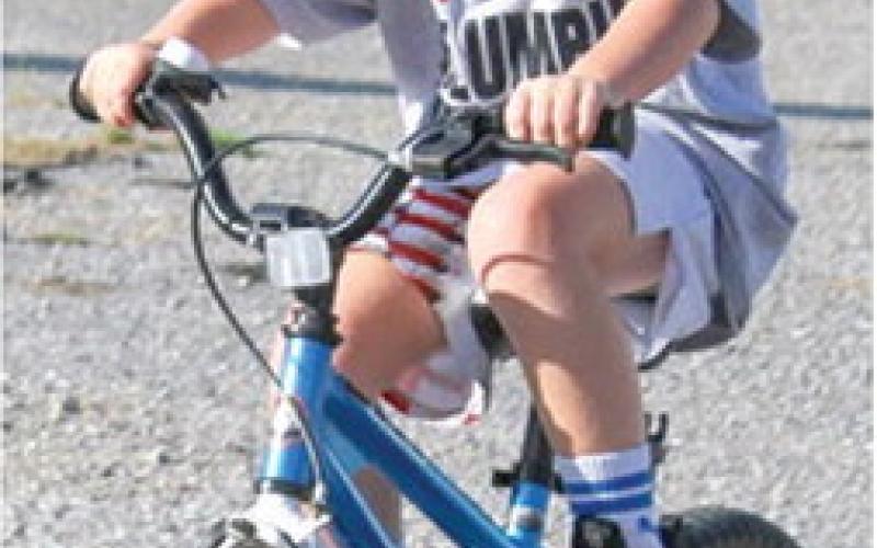 Barrett Eaton placed second in Bike division of the Back-to-School 5K held at the Fairgrounds, Saturday. The fundraiser benefited the USD 493 Parent/ Teacher Organization.