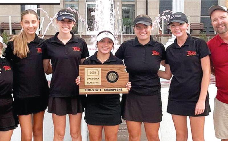 The 2025 reigning CNC League and Kansas Class 3-2-1A Sub-State Champions return all six of their state qualifiers for the 2026 Lady Titan Golf season. Senior, Amory Neely; sophomore, Addison Johnson; senior, Natalie Wary; senior, Hannah Noel; and sophomores, Fallon Smiley and Cali Carpino will be back on the links under the direction of head coach Jerry Smiley and assistant coach Dan Grundy for the upcoming fall season.