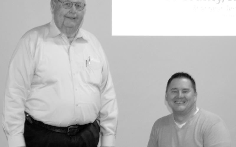 At the recent Cherokee County Economic Development breakfast and awards ceremony, the Columbus News Report was presented with the Hall of Fame Award. Larry Hiatt, owner and publisher of the newspaper accepted the award from Brian Smith, president of the Economic Development board.-