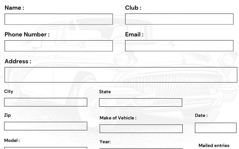 Register early for Columbus Day car show