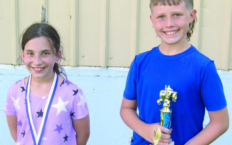 The top puller in the 10-year-old class was Hudson Mogle, second place went to Pam Pritchard.