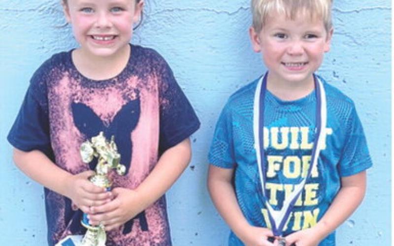 Only two pullers in the five year old bracket first place when to Diann Gregory and second place went to Lincoln Atkinson. The winners are invited to compete at the Kansas State Fair in Hutchinson.