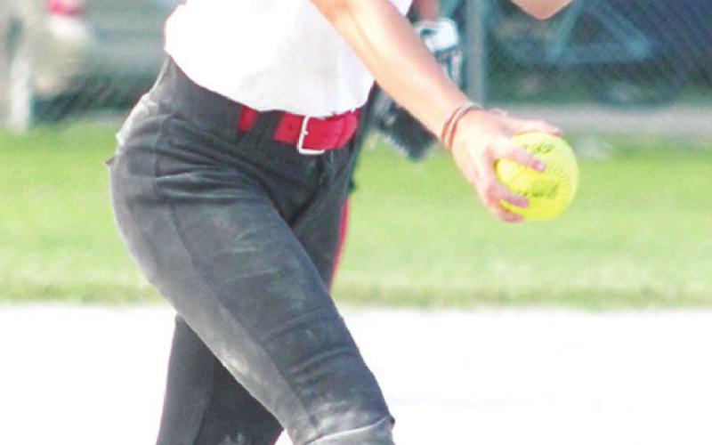During the CUHS Softball Season, Presley Tedlock, pitches for the Lady Titans. She got some valuable time on the mound during the Columbus Girls Softball League summer season as well.