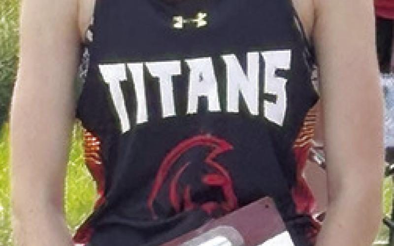 Lady Titan Junior Cara Altis placed fourth in the junior varsity 5K race at the Labette County High School Haley’s Run, Thursday, in Altamont. Additional results appear on page 7. Courtesy photo.