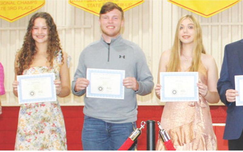 Members of the Columbus Unified High School Class of 2025 receiving Kansas Board of Regents Honor Scholar designation are Mallory Thompson, Ruby Stover, Brandon Stice, Anna Head, and Robert Graham III.