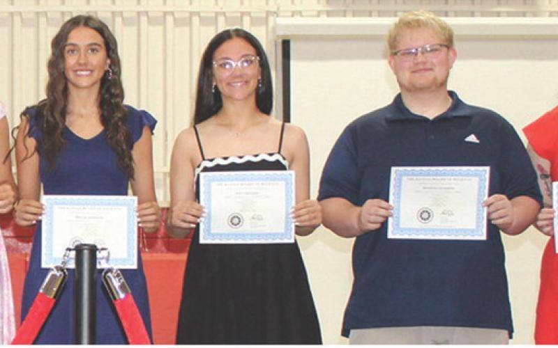 Members of the Columbus Unified High School Class of 2025 receiving Kansas Board of Regents Honor Scholar designation are Kenadie Carter, Brylie Johnson, Katy Mooney, Maddox Ochsner, and Chloe Rogers.