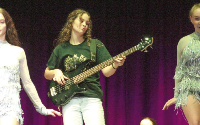 Members of the Columbus High School Jazz Band performed
