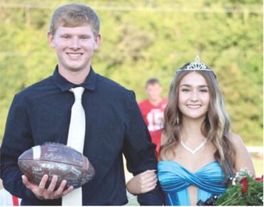 Baxter Springs Homecoming royalty coronation took place Friday night, September 12 during the football game against Afton. Joshua Beeler was named King and Kloey Bowman was crowned Queen. Baxter crushed Afton 40-8. Photo by Taylor Cox, BHS senior.