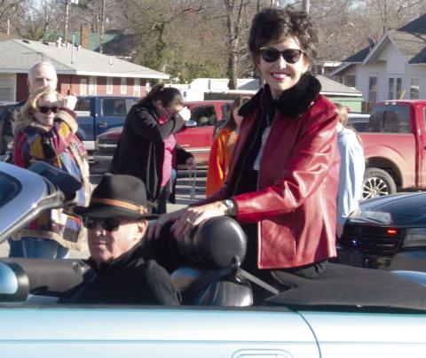 Serving as Grand Marshall of the Baxter Springs Christmas Parade was retired long time music teacher Mary Beth Smith. The parade was held Saturday December 7.