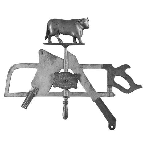 We may not know who this sign was for, but it was made by the Bernard Gloekler Company of Pennsylvania. They made kitchen equipment for restaurants, hotels and butcher shops.