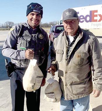 Law enforcement turkey giveaway