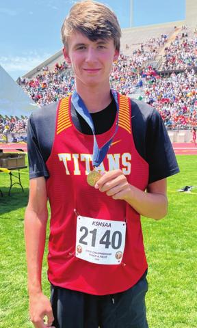 Kolt Ungeheuer, Titan Junior, won the Kansas Class 3A State High Jump Championship with a leap of 6’8” in Wichita, Saturday. Kolt and the Titan Baseball Team took second in the Class 3A Tournament, Friday in Manhattan where he hit a home run in the championship game.