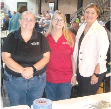 Three of Cherokee County’s department heads were greeting those attending the 17 county meeting held recently at the State Theatre Event Center. Newly elected treasurer Heather Sapp, Register of Deeds Barbara Bilke and County Clerk Rebecca Brassart were checking people in and providing information to those in attendance.