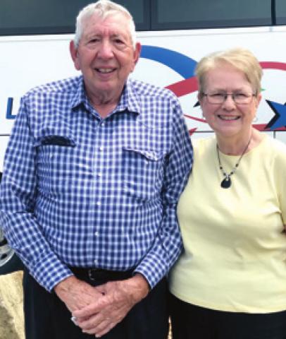 Dan and Lorna Stover celebrated their sixtieth wedding anniversary July 8. The couple married in 1961 at the First Methodist Church in Columbus. Courtesy photo.