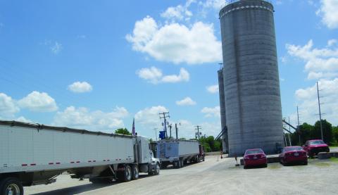 The wheat harvest is underway in Cherokee County as the trucks are lined up at the Columbus Farmer’s Elevator to unload the harvest. Reports of a good crop have been circulating the county.