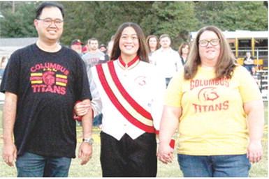 Senior, Trinity Adoremos, was recognized during Senior Night Ceremonies at Titan Stadium, October 17. Trinity is a four-year member of the Titan Band and the Lady Titan Volleyball Team. She was escorted by her parents Raymund and Kortney Adoremos.