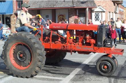 Antique tractors and farm equipment will be on display during the Columbus Day Festival. Many of the owners also drive their pieces in the parade. There will also be a Tractor Pull Saturday afternoon October 10. Sunday, October 11 there is a Mini Rod and Garden Tractor Pull planned. Both are set to take place at the Saddle Club Arena.