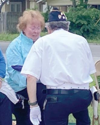 Memorial service for veteran
