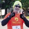 The 5K participants were warming up