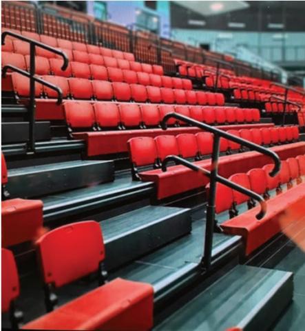 USD 493 purchases new gym bleachers