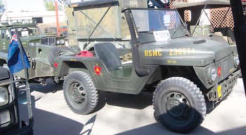 The all-aluminum Mighty-Might Jeep was built for the Marine Corps by American Motors. It was built to be lifted into battle by helicopters.