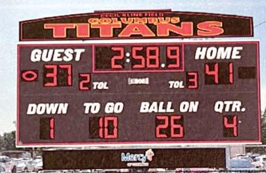 New football scoreboard for Titans