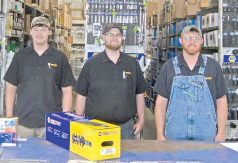 NAPA employees remain ready to serve the customers along with new owner. The NAPA crew includes Luke Breeden, Zach Davis, owner Walter York and Jeff Mcormick. Former owner Brian Natalini will be around regularly to discuss hunting and fishing.