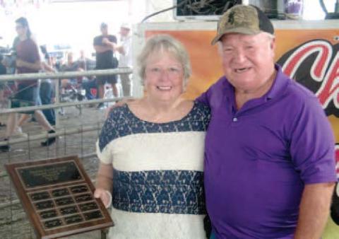 The Helping Hand Award was presented to Carla Karsten for her efforts in helping make the Cherokee County Fair what it is. The travelling award is presented by the Clark Hall family each year to fair volunteers of merit.