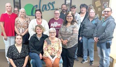 Those attending the CLASS anniversary celebration in Columbus included back row Amanda McAfee, Bob Davis, Don Reynolds, Rhonda Johnson, Shelly Rowan, Amanda Seeman and Justin Lynch. Middle Row LaDonna Clark, Joyce Jordan, Abby Moerer and Leah Langford. Front Row Adriaen Gillespie, Kelli Roberts, Melody White and Diana Muse. Courtesy photo.