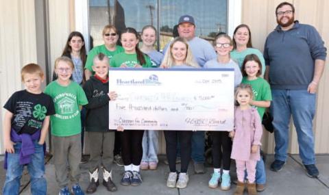 A $5,000 grant was recently received by the Cherokee County 4-H Council from Heartland Rural Electric Cooperative to improve the 4-H Building in Columbus. Courtesy photo.