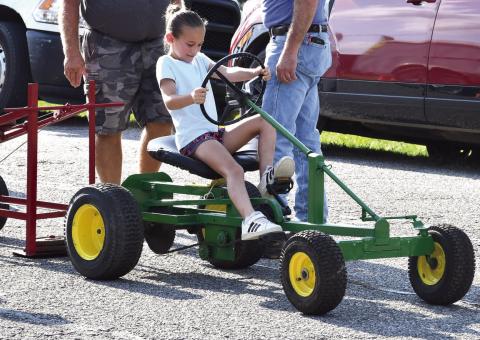 The annual Pedal Tractor Pull for youth was held Tuesday night of Fair Week. First place winners in each age division are qualified for the state pull.