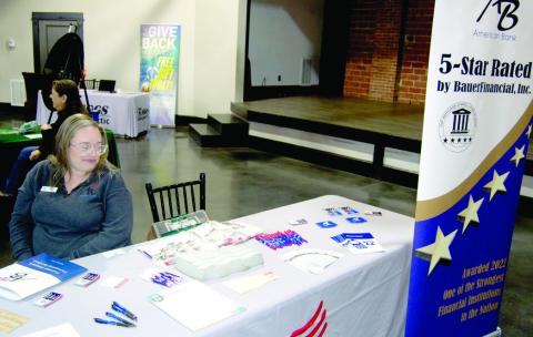 Businesses and organizations are invited to attend the upcoming EXPO and Health Fair September 28. Lindsey Morris represented American Bank at last year’s EXPO.