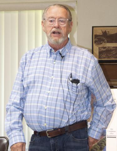 David Wallace presented his final program Sunday on the mining industry in Southeast Kansas. He featured Weir and West Mineral in displays and had speakers talk on the mining history of northern Cherokee County.